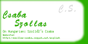 csaba szollas business card